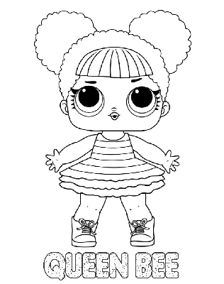 Kolorowanka lalka Queen Bee